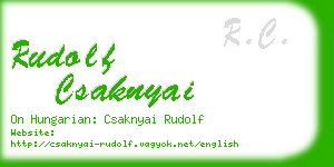 rudolf csaknyai business card